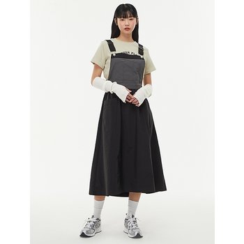 랩 오버롤 배색 멜빵 원피스 AQ1WO268
