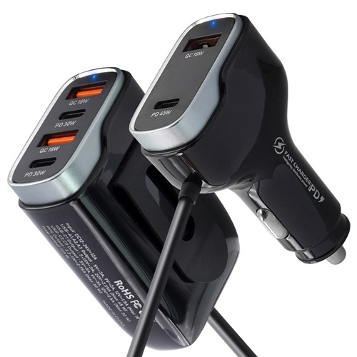 에이스피드  123W 앞뒷좌석 차량용 고속충전 시거잭 C75