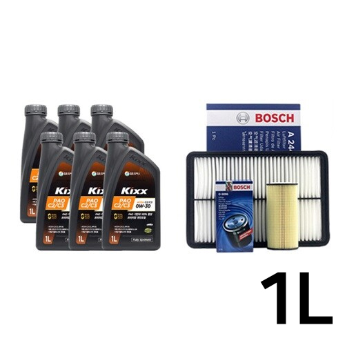 GS칼텍스 KIXX 파오 C2/C3 0W30 6L + 보쉬필터 기아 카니발 KA4 디젤