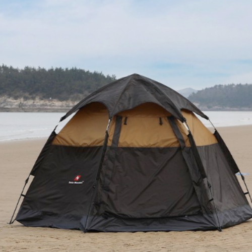 스위스마운틴  헥사돔 원터치 텐트 5인용 브라운