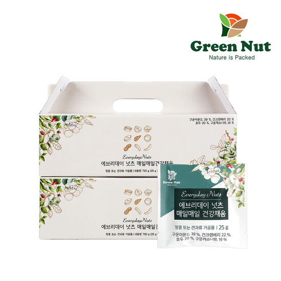 동우농산 그린너트 에브리데이 넛츠 선물세트 25g 60개입