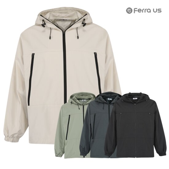 페라어스 심플포켓배색 후드 바람막이점퍼 COS4RR7024