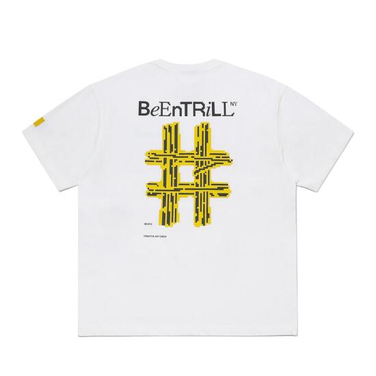 빈트릴 8비트 해시태그 오버핏 반팔 티셔츠 BA242TS012