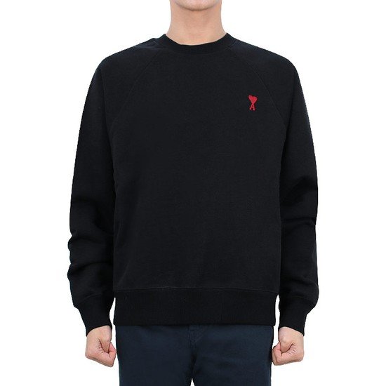 아미 하트로고 자수 맨투맨_USW005 747 001