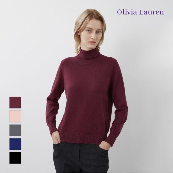 올리비아로렌 여성 폭스블렌드 터틀 니트 VOBBL3W9351