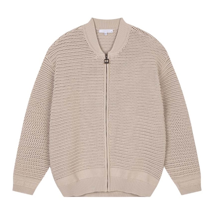 리버클래시 오버핏 벌키 니트 집업 블루종 LKS51311