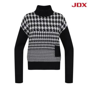 JDX 체크패턴 하이넥 풀오버 X2SPU8347BK