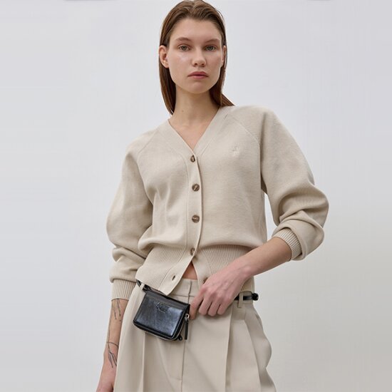 나인 에센셜 퍼프 소매 가디건 CD-2096