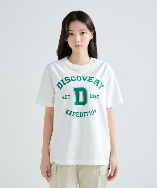 디스커버리익스페디션 바시티 빅로고 반팔티셔츠 DXRS57043-WHS