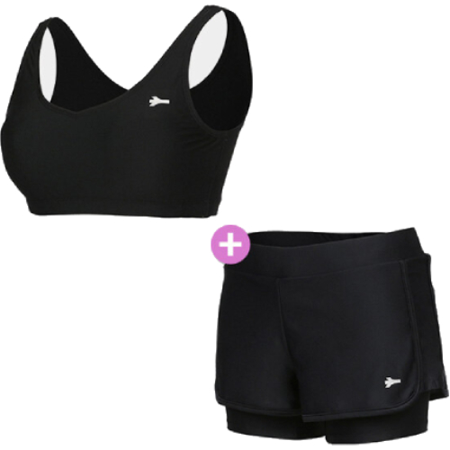 레노마  여성 비치 베이직 브라탑 반바지세트 RN-TS19998 KK+RN-WS19989