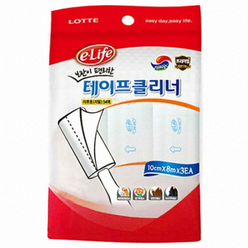 롯데알미늄 이라이프 테이프클리너 의류용 리필 3롤 [1개]
