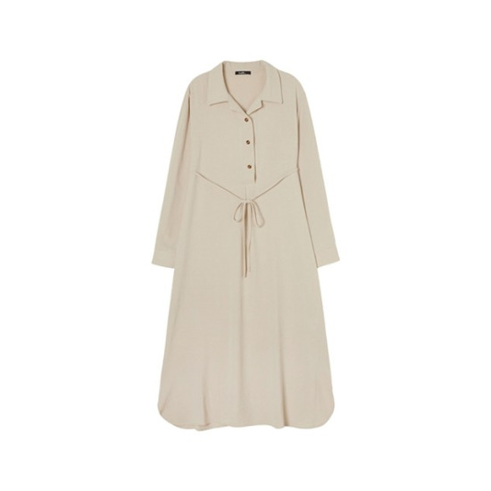 랩 레이온 끈 찰랑 셔츠형 원피스 AQ1WOS40