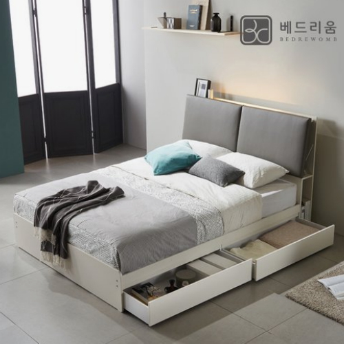 베드리움 블링 서랍 LED침대 SS