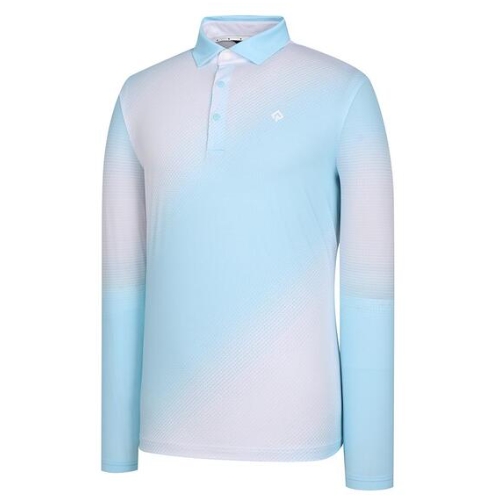 레노마골프 컬러 블록 냉감 소매 카라 티셔츠 RMTYM2102