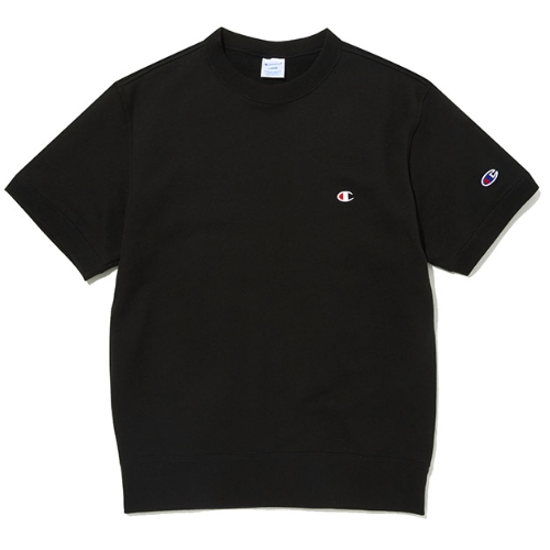 챔피온 C로고 프렌치 테리 반팔 스웨트셔츠 CKTS4E304BK