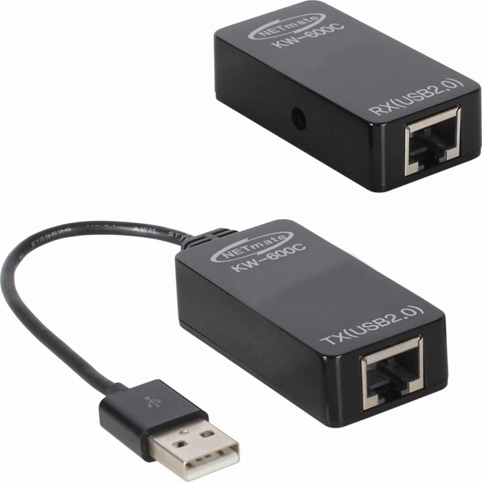 강원전자 NETmate USB2.0 리피터 (RJ-45)(50m)(전원 아답터 포함)(KW-600C)