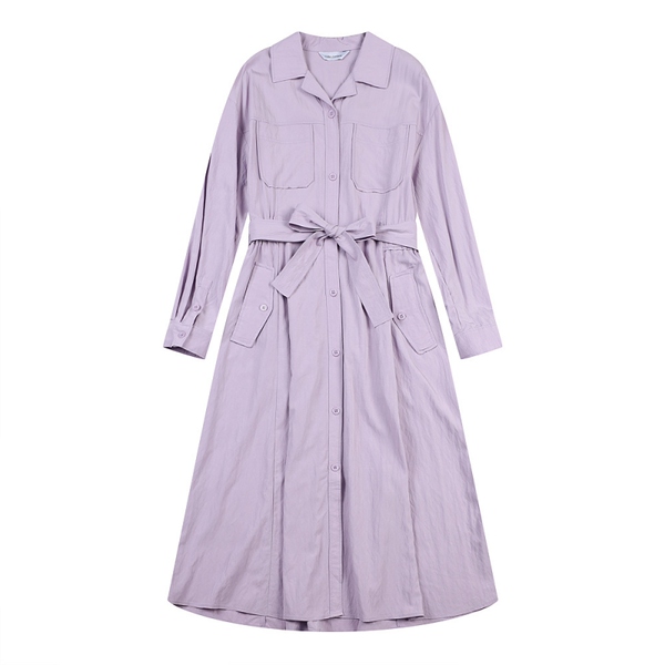 코데즈컴바인 벨티드 카라버튼 원피스 CJA-OP505W2