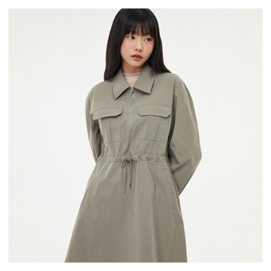 랩 ]카고포켓 반집업 미니원피스 AQ1WO263