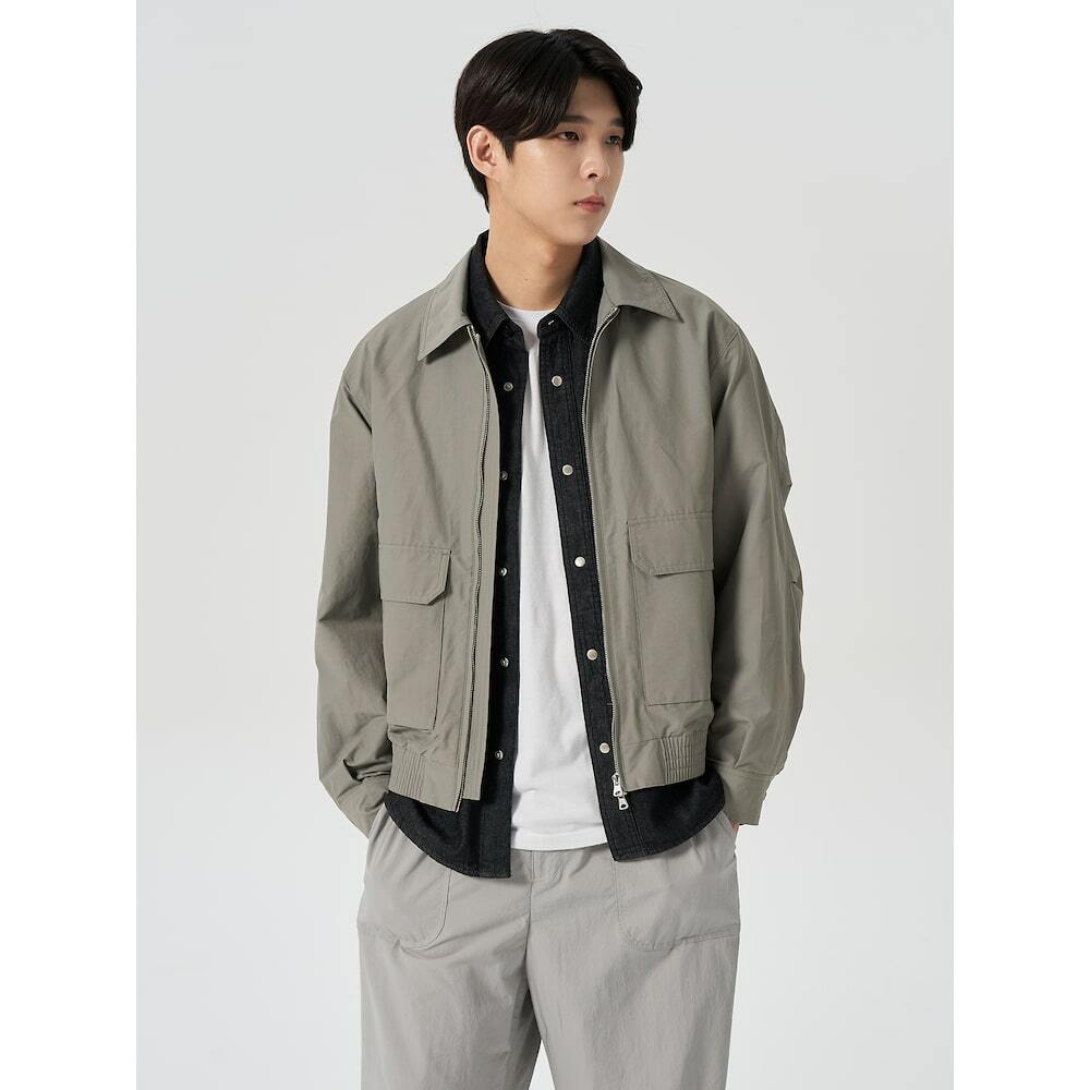 에잇세컨즈 칼라넥 숏 블루종 424239LYGH