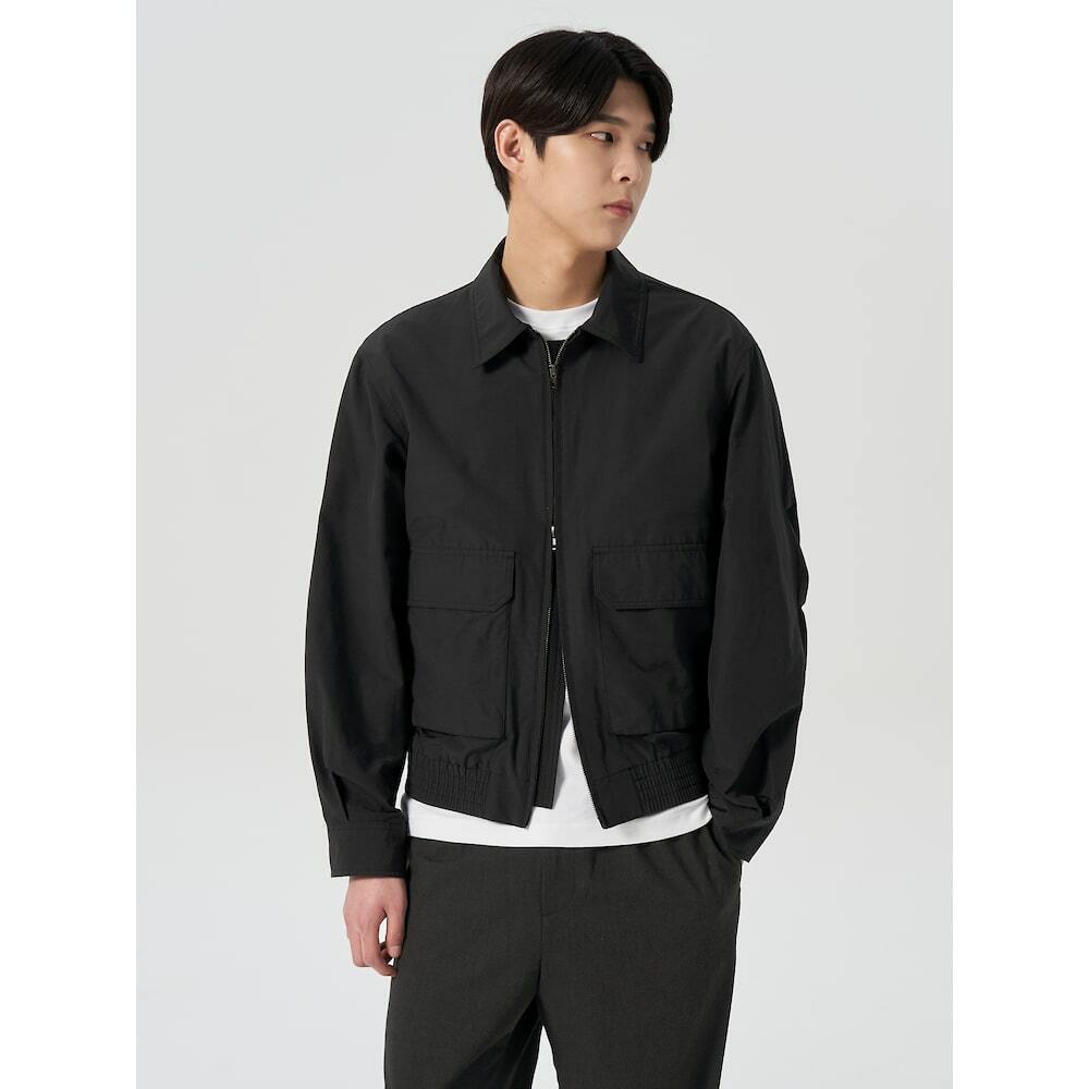 에잇세컨즈 칼라넥 숏 블루종 424239LYG5