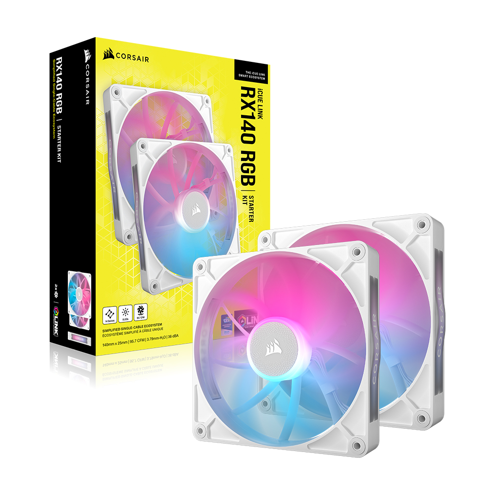 CORSAIR  iCUE LINK RX140 RGB STARTER KIT