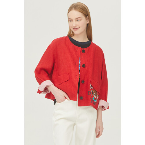 베네통 노벨라 린넨 자켓 BAJK52331