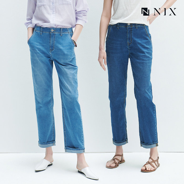 닉스 테이퍼드치노 밴딩 저온스 데님 HNPEDDT532P