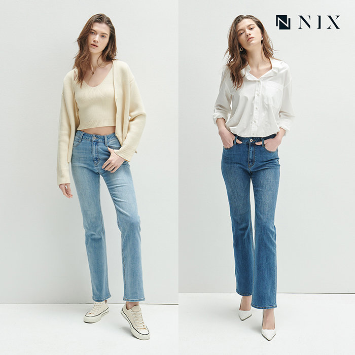 닉스 지그재그 자수 부츠컷 데님팬츠 HNPSDDF503P