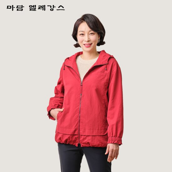 마담엘레강스 카리나 체크안감 트렌치 점퍼 K241JP01