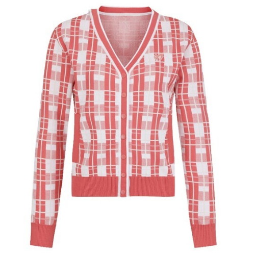 마스터바니에디션  로고 스트랩 체크 니트 가디건 421D1SD104