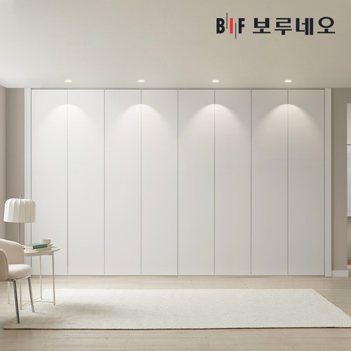 BIF보루네오  레스 무몰딩 여닫이 붙박이장