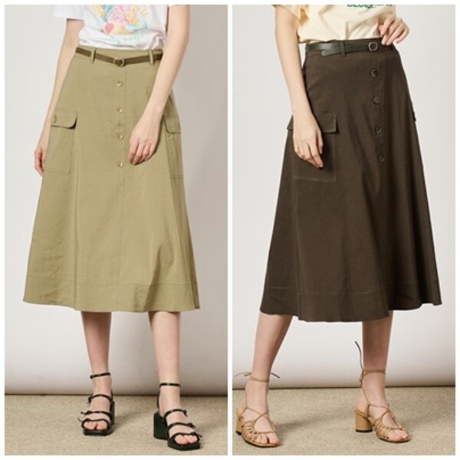 BCBG 본누벨 린넨 스커트 B4M4S223
