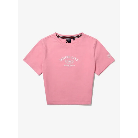 휠라  경량 스트레치 크롭 그래픽 반팔티 FS2RSG2361F_BPI