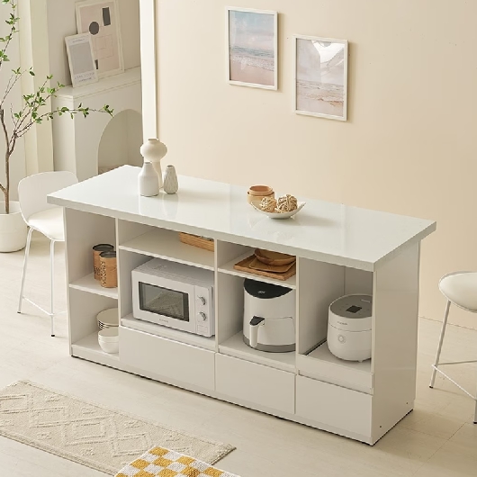 나무뜰 올라 인조대리석 아일랜드 홈바 식탁 1700