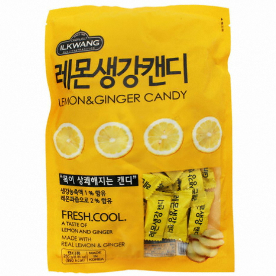 일광제과  레몬 생강 캔디 250g