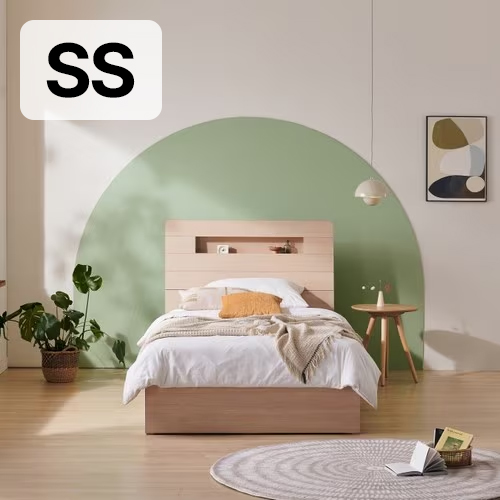 에몬스 샤이닝 온 수납 LED침대 SS