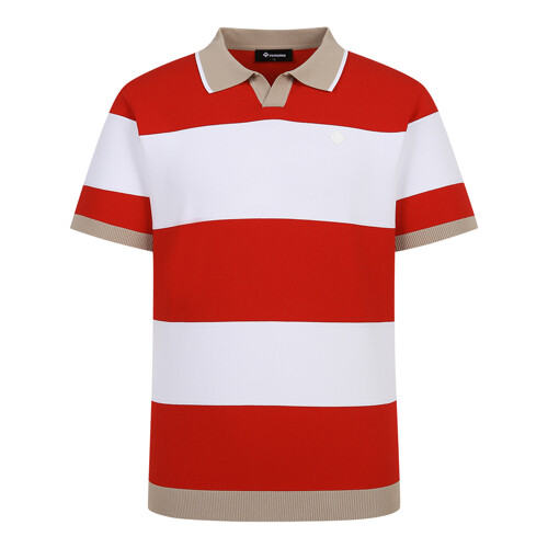 레노마골프  스트라이프 패턴 카라 반팔 니트 RMSPN2203-500