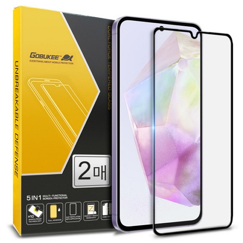 고부기  갤럭시A35 풀점착 풀커버 강화유리 액정보호필름