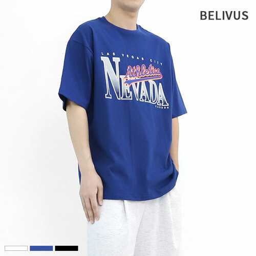 빌리버스 남자 반팔 라운드 면 티셔츠 BDPT018