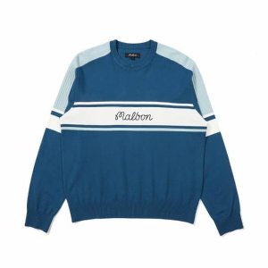 말본골프  컬러블럭 시그니처 니트 M4121PKT02BLU