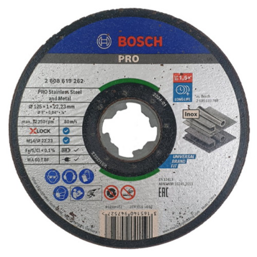 보쉬 5인치 스텐 금속용 X-Lock 절단석