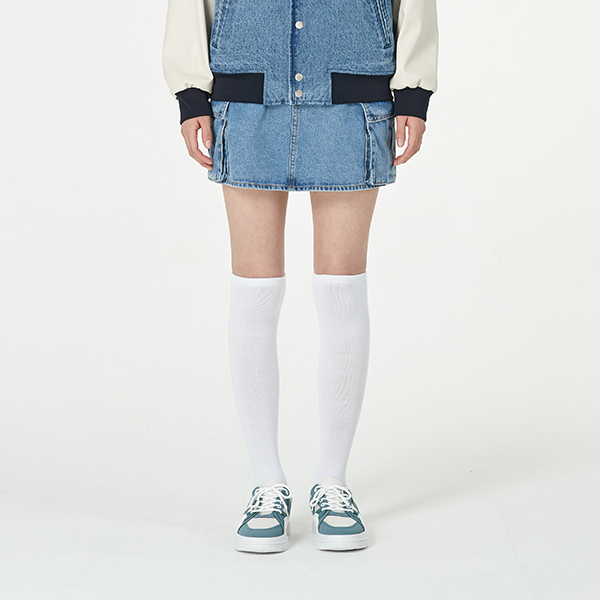 잠뱅이 여성 유니크한 카고 포켓 데님 스커트 AO5DDK952-MB