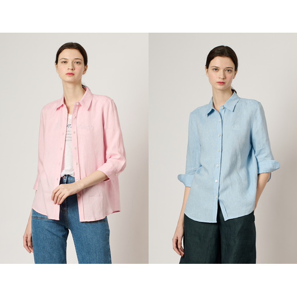 BCBG 베이직 린넨 셔츠 B4M3B403