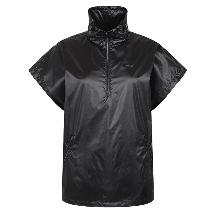 핑  나일론 홑곁 아노락 민소매 점퍼 121C2JP271_BK