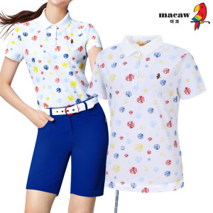 마코 패턴 카라 반팔 티셔츠 MLW2TS09