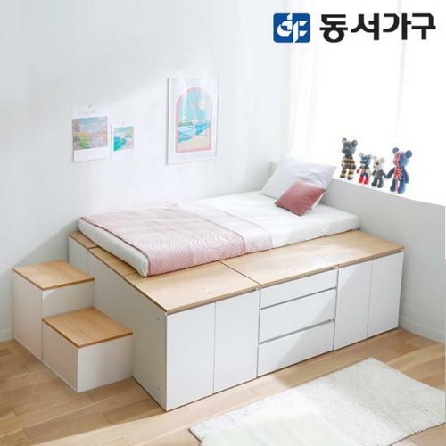 동서가구 홈즈 올인 벙커침대 Q+계단2개