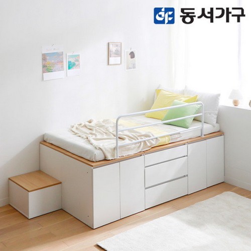 동서가구 홈즈 올인 가드형 벙커침대 SS+계단
