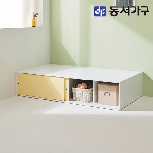 동서가구 솔트 꼬모 슬라이딩 수납 침대 SS