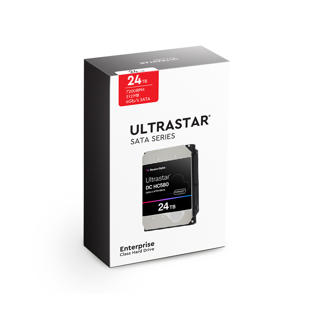 Western Digital WD Ultrastar DC HC580 박스 패키지 7200/512M WUH722424ALE6L4