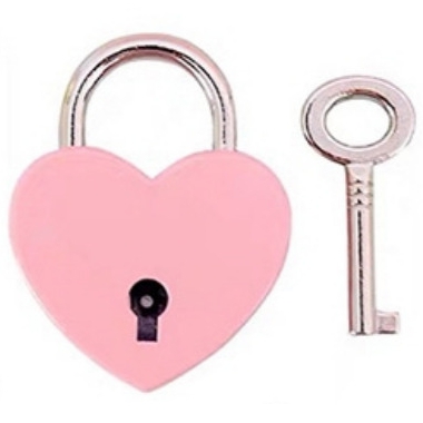 핑크 하트 자물쇠